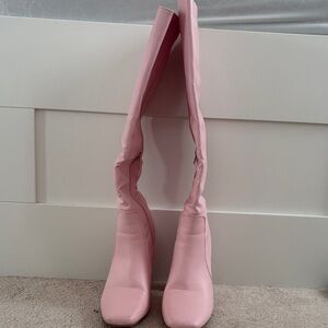 Elegant Pink Thigh-High Women's Boots